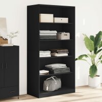 vidaXL Kleiderschrank Schwarz 100x50x200 cm Holzwerkstoff