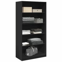 vidaXL Kleiderschrank Schwarz 100x50x200 cm Holzwerkstoff