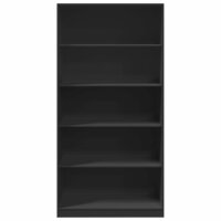 vidaXL Kleiderschrank Schwarz 100x50x200 cm Holzwerkstoff