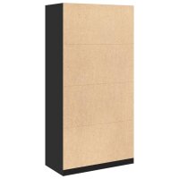 vidaXL Kleiderschrank Schwarz 100x50x200 cm Holzwerkstoff