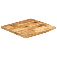 vidaXL Tischplatte 40x40x2,5 cm Baumkante Massivholz Raues Mangoholz