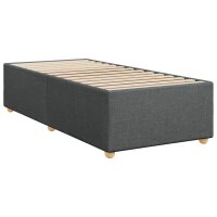 vidaXL Boxspringbett mit Matratze Dunkelgrau 100x200 cm Stoff