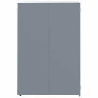 vidaXL M&uuml;lltonnenbox f&uuml;r 1 Tonne Grau 69x79x117 cm Stahl