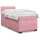 vidaXL Boxspringbett mit Matratze Rosa 100x200 cm Samt