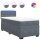 vidaXL Boxspringbett mit Matratze Dunkelgrau 90x200 cm Samt