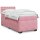 vidaXL Boxspringbett mit Matratze Rosa 100x200 cm Samt