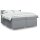 vidaXL Boxspringbett mit Matratze Hellgrau 200x200 cm Stoff