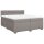 vidaXL Boxspringbett mit Matratze Taupe 200x200 cm Stoff