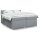 vidaXL Boxspringbett mit Matratze Hellgrau 200x200 cm Stoff