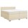 vidaXL Boxspringbett mit Matratze Creme 200x200 cm Stoff