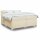 vidaXL Boxspringbett mit Matratze Creme 200x200 cm Stoff