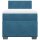 vidaXL Boxspringbett mit Matratze Blau 100x200 cm Samt