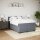 vidaXL Boxspringbett mit Matratze Dunkelgrau 140x190 cm Samt