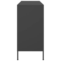 vidaXL Sideboard Schwarz 100,5x39x79 cm Kaltgewalzter Stahl