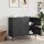 vidaXL Sideboard Schwarz 100,5x39x79 cm Kaltgewalzter Stahl