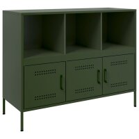 vidaXL Sideboard Olivgr&uuml;n 100,5x39x79 cm Kaltgewalzter Stahl