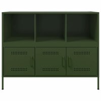 vidaXL Sideboard Olivgr&uuml;n 100,5x39x79 cm Kaltgewalzter Stahl