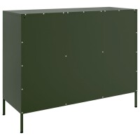 vidaXL Sideboard Olivgr&uuml;n 100,5x39x79 cm Kaltgewalzter Stahl