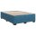 vidaXL Boxspringbett mit Matratze Blau 140x190 cm Samt