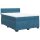 vidaXL Boxspringbett mit Matratze Blau 140x190 cm Samt