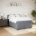 vidaXL Boxspringbett mit Matratze Dunkelgrau 160x200 cm Samt