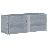 vidaXL Paletten-Aufsatzrahmen 3 Stk. Grau 150x50 cm...