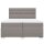 vidaXL Boxspringbett mit Matratze Taupe 200x200 cm Stoff