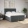 vidaXL Boxspringbett mit Matratze Dunkelgrau 200x200 cm Stoff