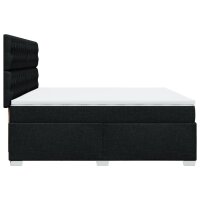 vidaXL Boxspringbett mit Matratze Schwarz 200x200 cm Stoff