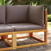 vidaXL Garten-Ecksofa mit Kissen Massivholz Akazie