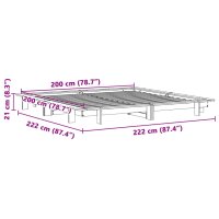 vidaXL Massivholzbett ohne Matratze Wei&szlig; 200x200 cm Kiefernholz