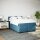 vidaXL Boxspringbett mit Matratze Blau 140x200 cm Samt