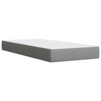 vidaXL Boxspringbett mit Matratze Hellgrau 90x190 cm Stoff