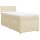 vidaXL Boxspringbett mit Matratze Creme 90x190 cm Stoff