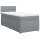 vidaXL Boxspringbett mit Matratze Hellgrau 90x200 cm Stoff