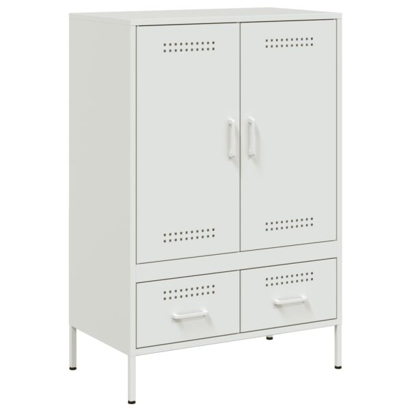 vidaXL Highboard Wei&szlig; 68x39x101,5 cm Kaltgewalzter Stahl