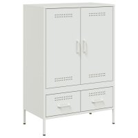 vidaXL Highboard Wei&szlig; 68x39x101,5 cm Kaltgewalzter Stahl