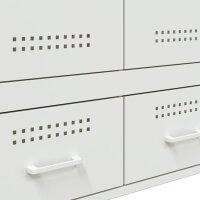 vidaXL Highboard Wei&szlig; 68x39x101,5 cm Kaltgewalzter Stahl