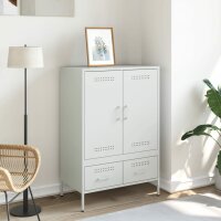 vidaXL Highboard Wei&szlig; 68x39x101,5 cm Kaltgewalzter Stahl