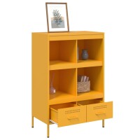 vidaXL Highboard Senfgelb 68x39x101,5 cm Kaltgewalzter Stahl