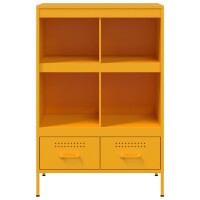 vidaXL Highboard Senfgelb 68x39x101,5 cm Kaltgewalzter Stahl