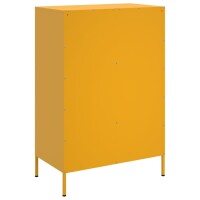 vidaXL Highboard Senfgelb 68x39x101,5 cm Kaltgewalzter Stahl