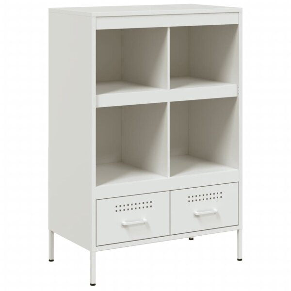 vidaXL Highboard Wei&szlig; 68x39x101,5 cm Kaltgewalzter Stahl