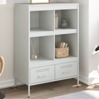 vidaXL Highboard Weiß 68x39x101,5 cm Kaltgewalzter...