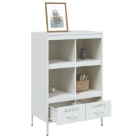 vidaXL Highboard Wei&szlig; 68x39x101,5 cm Kaltgewalzter Stahl