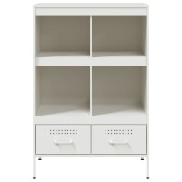 vidaXL Highboard Wei&szlig; 68x39x101,5 cm Kaltgewalzter Stahl