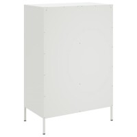 vidaXL Highboard Wei&szlig; 68x39x101,5 cm Kaltgewalzter Stahl