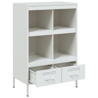 vidaXL Highboard Wei&szlig; 68x39x101,5 cm Kaltgewalzter Stahl