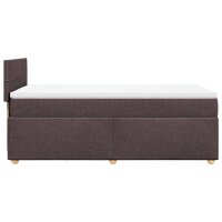 vidaXL Boxspringbett mit Matratze Dunkelbraun 100x200 cm Stoff