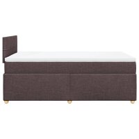 vidaXL Boxspringbett mit Matratze Dunkelbraun 120x200 cm Stoff